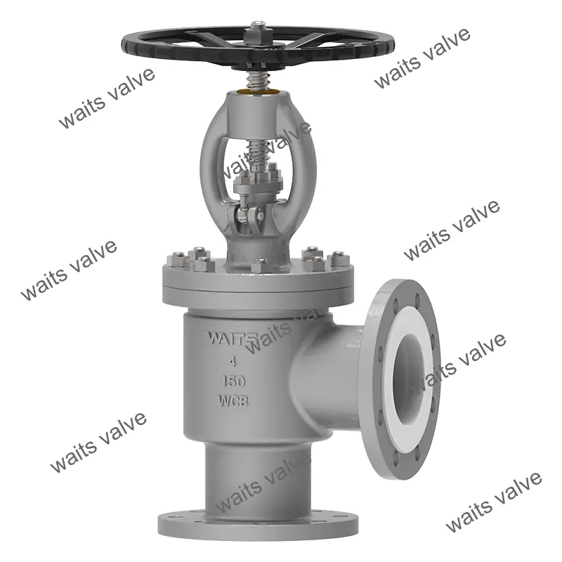Ptfe Lined Angle Globe Valve
